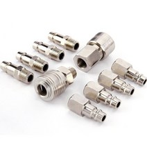 유럽 스타일 1/4 quotnpt 퀵 커플 링 암수 세트 커넥터 키트 커플러 에어 호스 공압 피팅 10 개, [01] GJ139-10pcs, 01 GJ139-10pcs