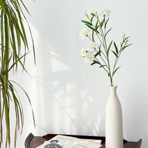 롱 파랭이 가지 조화 - 들꽃 감성 꽃꽃이 부케 인테리어 실크플라워 생화같은 다이소, 화이트