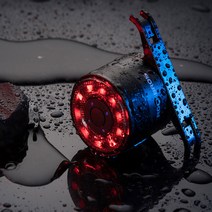 락브로스 초경량 LED 자전거 후미등 Q1, 블랙, 1개