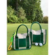 셀버 골프 토트백 여성 골프가방 파우치 간식용품가방 선물, 그린
