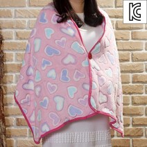예쁜 하트 디자인 체온유지 따뜻 망토 담요 무릎담요