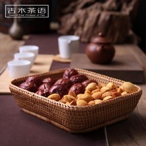 곶감단지 상자 애교예단 화과자케이스 큰 선물상자 다과 광장 어 가을 등나무 잘게 짠 과일 접시 포장 보관 연꽃 테이블, 정사각형 과일 접시