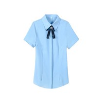 반팔원피스 여성 여름 정원 교사 작업복 유사원 유니폼 화이트블라우스 직업 4998260155