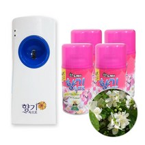 산도깨비 자동분사 방향제 향기속으로 일반형 1개 + 자스민향 290ml 4개