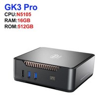 GK3V 인텔 셀러론 J4125/N5105 8GB DDR4 128GB/256GB 윈도우 11 프로 게임용 컴퓨터 4K 60Hz HDMI VGA Win 미니 PC, CN, UK, N5105 16GB 512GB