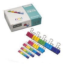 무무 칼라 더블크립 소 19mm 50개입 더블클립 집게