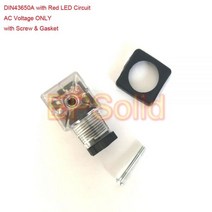 배송 10 DIN43650A 투명 커넥터 2 + 1 GND 빨간색 LED 회로 AC 전압, AC VOLTAGE