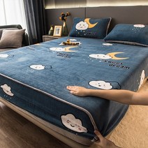 라지킹침대 푹신한 플러시 퀸 시트 두꺼운 그레이 침대 미끄럼 방지 럭셔리 더블 패드 매트리스 커버 깊은 포켓, 90x200x30cm, [11] YD