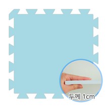 베베앙 팡키즈 퍼즐매트 100X100X3cm(1장)1세트, 파스텔블루