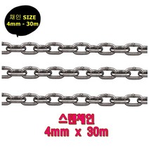 스텐체인 체인줄 스텐사슬 채인 4mm 30m 다용도 쇠사슬 로드체인 주차금지 통행금지 울타리 운동기구