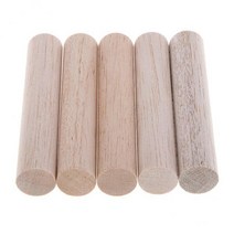 GHSHOP 2x20mm 라운드 발사 나무 스틱 미완성 목공예 스틱 맞춤못 막대 5 조각 110mm