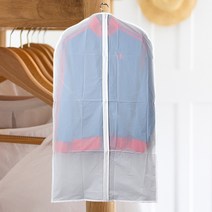 리빙맘 옷걸이 세탁소 코트 커버 옷 보관 비닐 3p