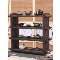 다도그릇장 컵진열장 도자기장 엔틱 원목 정리 엔틱, 60 X 20 X 30cm 레이어간격 20cm