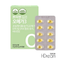 쁘띠앤 오메가 3 임산부 청소년 HD 초임계식물성 rTG 혈관 영양제 DHA 오메가3, 쁘띠앤 오메가3 530mg x 60캡슐