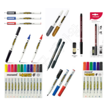 모나미네임펜 X F M T 12색세트 트윈 금은 낱개 12자루 붓펜 WF1 WF3 양쪽, 19)제브라 세필붓펜 WF1