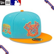 [미국정품] 853650 스냅백 캡모자 MLB [애틀랜타 브레이브스] 뉴에라 Vice Highlighter 59FIFTY Fitted Hat - Blue/Orange