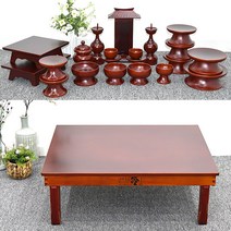 남원은행공방 남원 제기세트 물푸레목 21p + 교자상 제사상 은행2도 90x75, 1세트, 물푸레목 21p+ 1도 3자 교자상