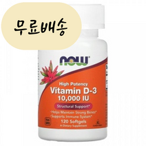 이롭가게 나우(NOW) 비타민D3 10000IU 120정, 120개, 1개