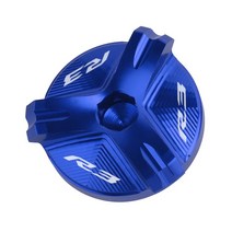 호환 오토바이부품 프레임 오토바이 CNC 엔진 오일 필러 캡 플러그 커버 야마하 YZF R1 R3 R6 1998-2020 2, 07 R3 Blue