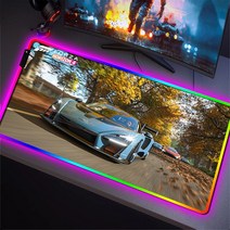 RGB 장패드 야광 백라이트 Forza Horizon 4 데스크 매트 LED 대형 마우스 패드 게임 액세서리 백라이트 RGB, 07 FS004914_03 300x800x3mm