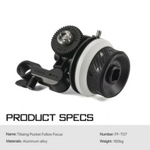 TILTA FF-T07 미니 포켓 팔로우 포커스 2.0 줌 제어 시스템 DSLR 소니 A7M4 A7S3 FX3 C70 R5C GH6 BMPCC 4K 6K 카메라 케이지
