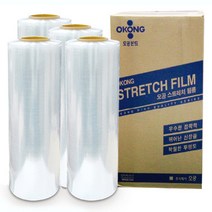 [유니스몰/정품 정규격보장] 오공 스트레치필름 공업용랩 4롤 1박스 (스마트12 15 18 20 25 30MIC), 15mic x 500mm x 350m, 4개