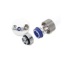 조립pc추천 사무용조립pc 게임용컴퓨터 Bitspower G0.6cm(1/4인치) 고급 멀티 링크 피팅 14mm OD 리지드 튜빙용 블랙 스파클 4팩 바이오더
