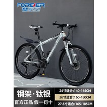 튼튼한 산악자전거 26인치 24인치, 21 속도, 티타늄 실버