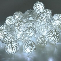 크리스마스 벽트리 LED 빅볼 장식 등나무 공 스마스 조명 문자열 2.5M 20led 화이트 갈 랜드 3.2cm 직경 휴일 요정 램프 Navidad, 06 Cool White_01 2.5M 20 LED