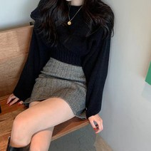 유미르 숄더 랩 볼레로 크롭 니트 - 2 color