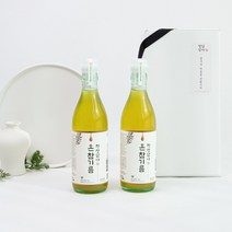 답례품.당일출고. 저온압착 참기름 350ML 2병+선물박스 통참깨100% 온참기름