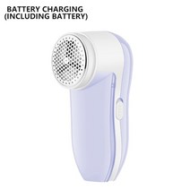 보풀 제거기 무선 세탁소 업소용 새로운 보푸라기 옷 퍼즈 펠릿 트리머 기계 충전, 보라색 배터리 플러그