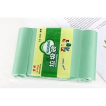 가정용 일회용 쓰레기 주머니 5 롤 1 팩 주방 보관 봉투 비닐 봉투 청소 75 개, 녹색_45x50cm