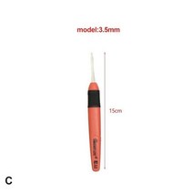 LED Crochet Hooks Set Light Up Knitting Needles Weave Sewing Tool Craft with DIY Luminous Needle tool, 03 3.5mm
