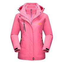 트레킹용품TACVASEN-3 in 1 양털 안감 스키 스노우보드 재킷 후드 코트 방풍 방수 하이킹 파카 여성용 겨