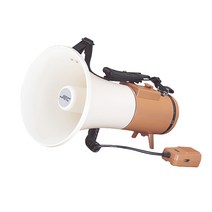 집회용 시위용 대출력 메가폰 JE-583BSW(30W) 경찰용 확성기 마이크+싸이렌 +호루라기겸용 확성기 스피커 학교 학원 유치원 학생지도 인솔용 야구장 축구장 단체 응원용마이크, 단색