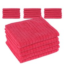 [모던리빙] 행주 순면 극세사 컬러 카페 주방 수건 타올, [모던리빙] 바둑 극세사행주 45g 분홍색, 20매