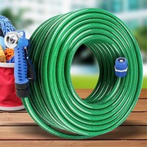 가정용 누수 꼬임방지 PVC 분사 호스 20M 건물청소 수압 계단 바닥 테라스 고압세차건