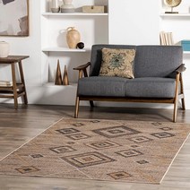 NuLOOM Jonie 보헤미안 이지 주트 세탁기 세탁 가능한 부분 러그 1.2 x 1.8m4 6피트 내추럴 USA 미국