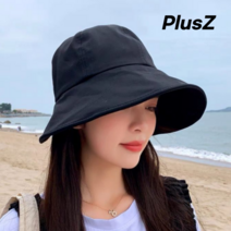 플러스즈 길이조절 무지 버킷햇 벙거지 모자