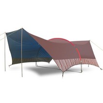 천막 텐트 야외 태양 보호 방수 두꺼운 가족 피크닉 해변 캠핑 HABY 바베큐 PERGOLA SUNSHETER UPF40 +, Coffee Color Cloth|CHINA