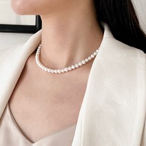 여왕진주 고급 천연 담수 진주목걸이 베이직6-7mm 은 평생as 선물포장 핸드메이드 주얼리 진주 전문 브랜드 팔찌 반지 귀걸이 스와로브스키