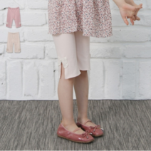 퍼니공장 아기 유아 여아 아동 여름 진주 리본 핑크 6부 레깅스
