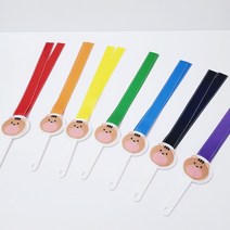 다람쥐 리본막대(7색) 신체 음률놀이 리본막대 어린이집 유치원 놀이 교구, 파랑