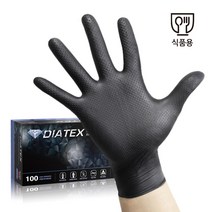 (DIATEX)다이아텍스 블랙니트릴장갑 식품용 (100장), DT(블랙)-L, 100개