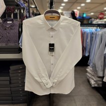 NC불광점 레노마 셔츠 # 오염방지 목안 배색 포인트 단추 쾌적한 면 혼방 깔끔한 슬림핏 긴팔 셔츠 RMFSLP-954-WH-5555