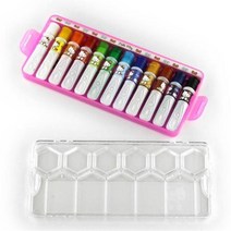 아이윙스 물감 6000물감 헬로키티 큐티 수채화그림물감 12색물감 파레트덮개, 12색