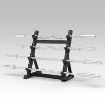 바벨 보관대 체육관 헬스장 거치대 홈짐 역기 진열대, 블랙 플로어 스탠딩(6개 보관 가능)