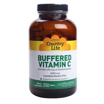 컨트리라이프 버퍼드 비타민 C 1000mg 타블렛 글루텐 프리 무설탕 250개입 1개