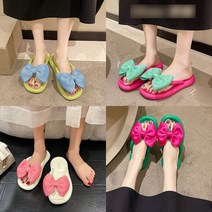 슬리퍼 여름슬리퍼 라운드 리본 데일리 귀여운 슈즈 컬러 여름 쪼리